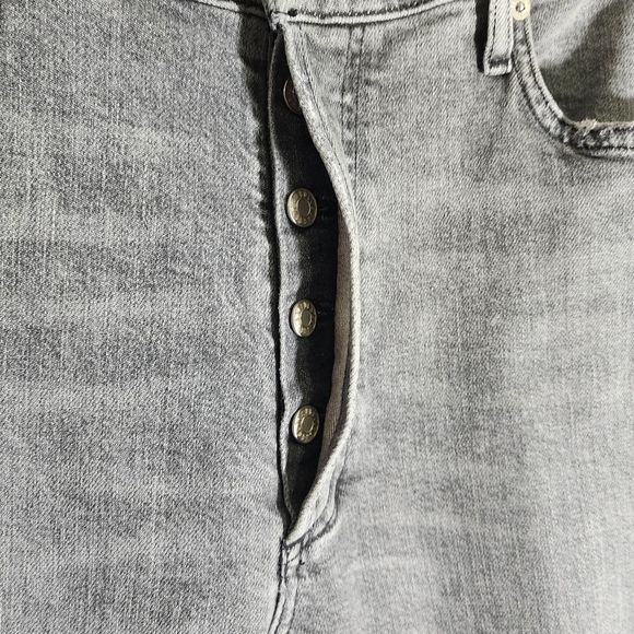 Agolde Nico High Rise Button Fly Ankle Fray Like New Size 31 Has stretch - Picture 7 of 16